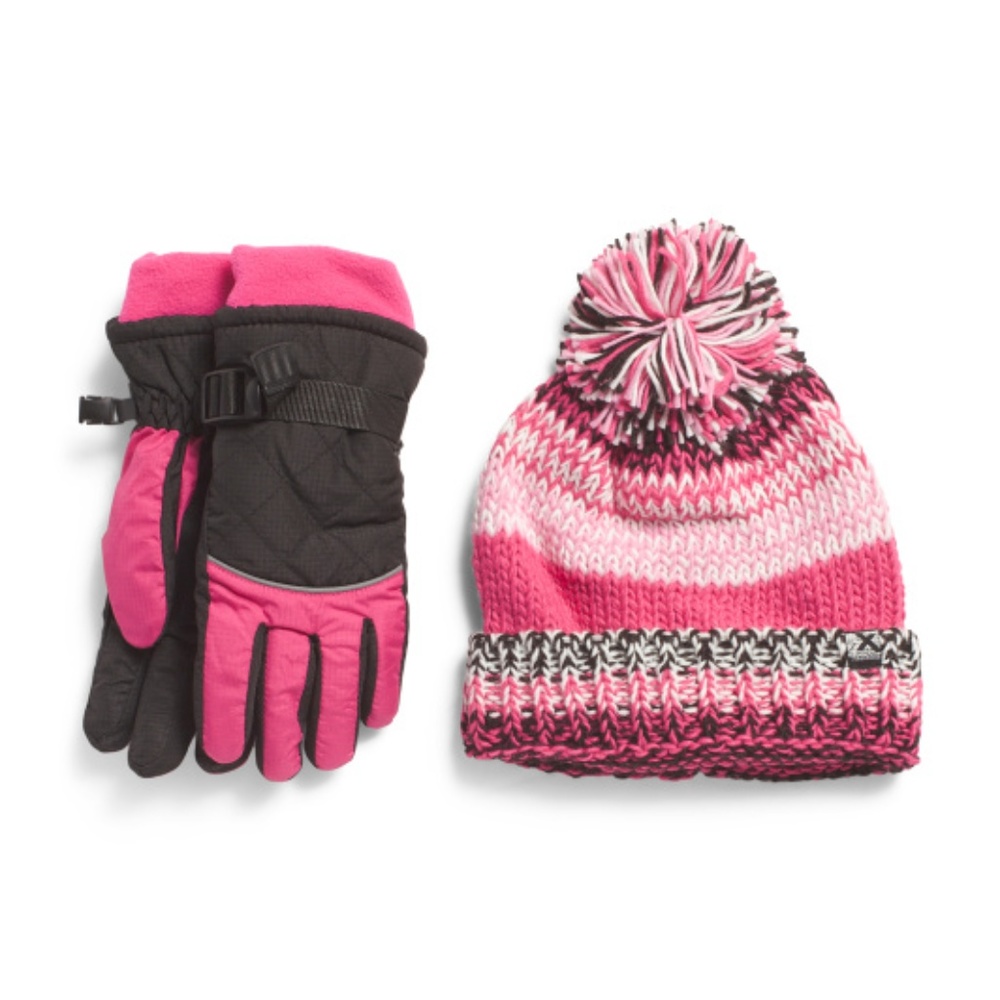 ZERO EXPOSURE Riley Knit Hat & Ski Glove Set